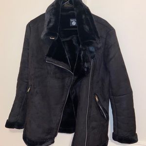 Boohoo Suede Biker Jacket